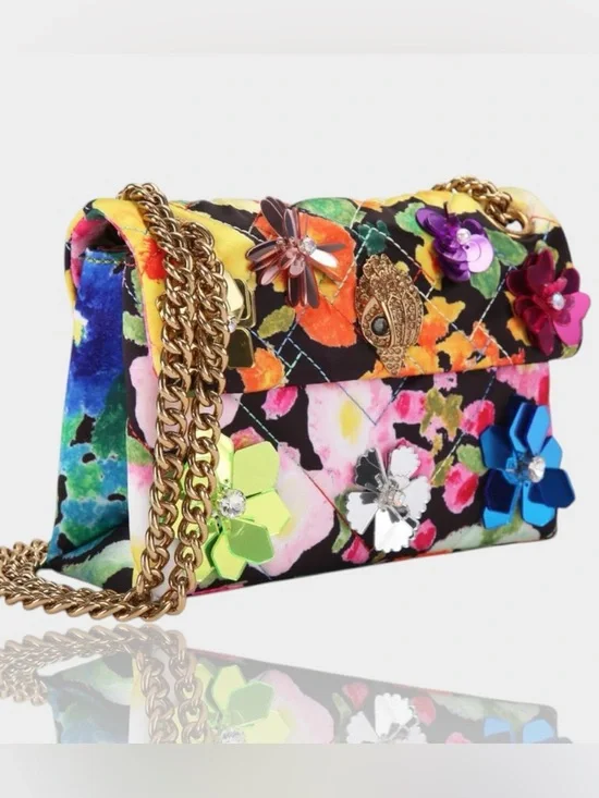 Kurt Geiger 🪢RARE❗️EUC Mini Floral Embellished Kensington Bag - Picture 2 of 9